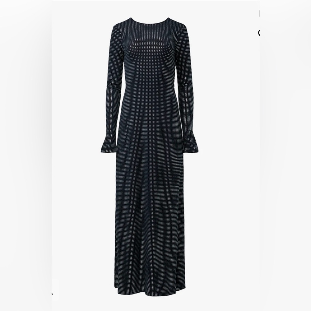 NWT WeWoreWhat Stylish Black Gown with Crystal Accents